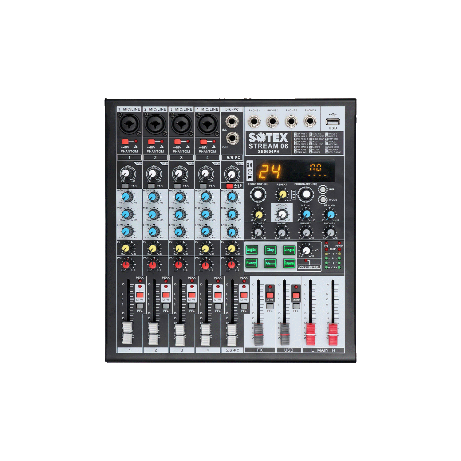 MESA DE SOM SOTEX SE0604PH STREAM